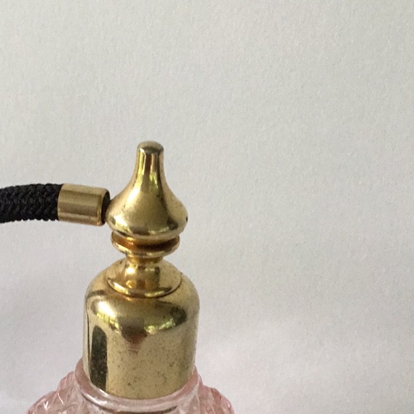 Vintage Pink Pressed Glass Perfume Bottle - Picture 3 of 8
